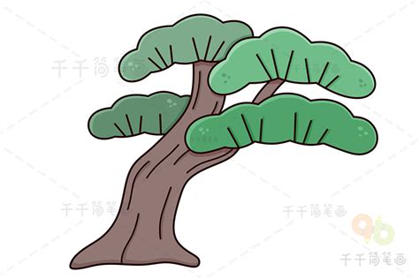 中国传统山水画中，写意松树画法的完整步骤演示