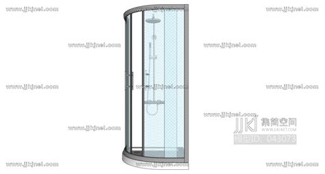 卫生间玻璃淋浴房隔断淋浴间 (16)su草图模型下载-【集简空间】「每日更新」