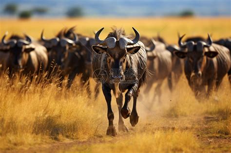 奔跑的牛群高清图片下载-正版图片600506059-摄图网