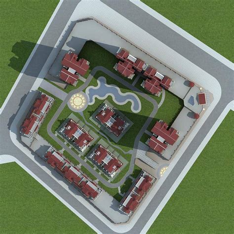 普罗旺斯住宅小区3dmax 模型下载-光辉城市
