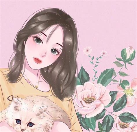 手工甜美女生头像卡通版