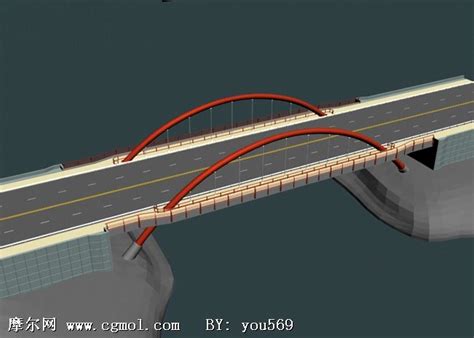 桥梁设计,路桥设计3D模型_基础设施模型下载-摩尔网CGMOL