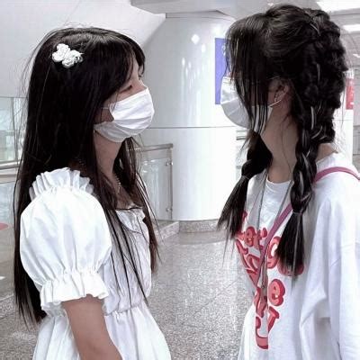 真人版闺蜜头像甜美女生