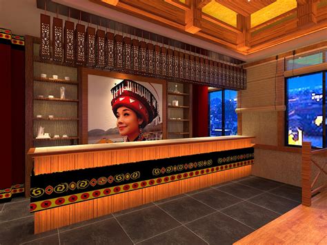 新中式民族风餐厅设计 - 效果图交流区-建E室内设计网