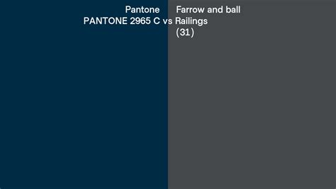 Pantone 2965 C vs PANTONE 289 C side by side comparison