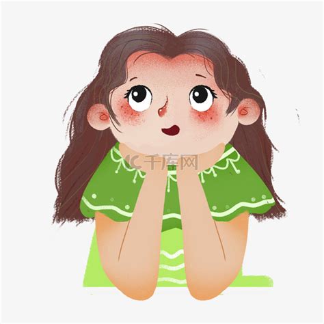 托腮动图表情包图片