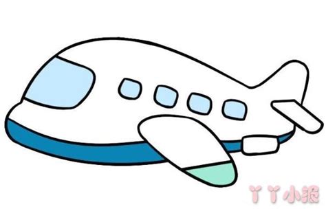 飞机简笔画怎么画，手绘飞机的画法步骤教程-黄鹤楼动漫：制作更具价值的原创动画片！