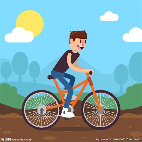 自行车卡通图片