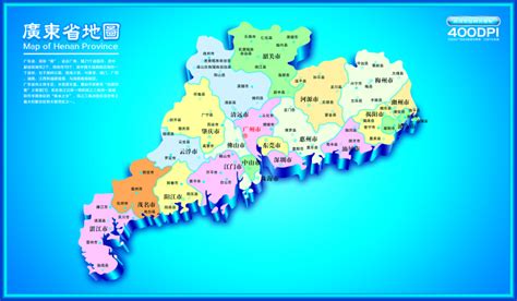 广东省地图全图PSD分层素材设计模板素材