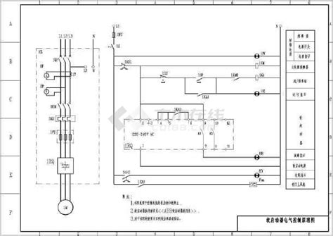 软启动器电气控制原理图（包含附注）_cad图纸下载-土木在线