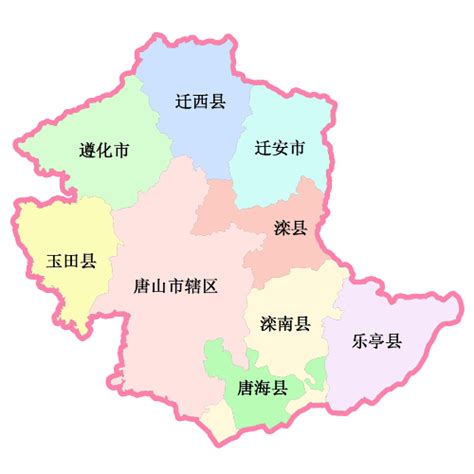唐山市地理位置图,唐山市各区分布图_大山谷图库