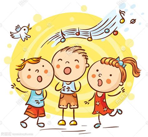 唱歌的孩子矢量图片(图片ID:956702)_-儿童幼儿-矢量人物-矢量素材_ 素材宝 scbao.com