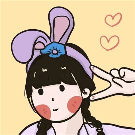 非主流兔子情侣头像