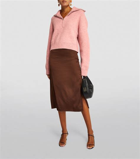 Womens Nanushka pink Half-Zip Jannis Sweater | Harrods UK