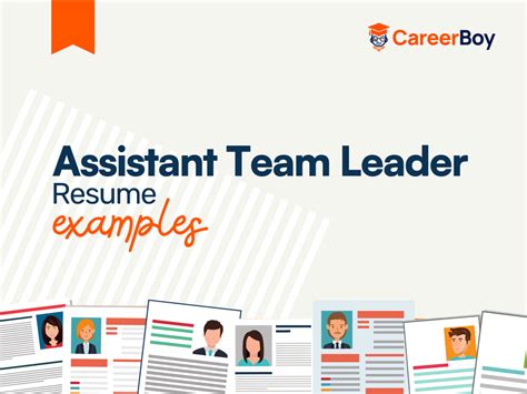 Assistant Team Leader Resume Samples | Velvet Jobs