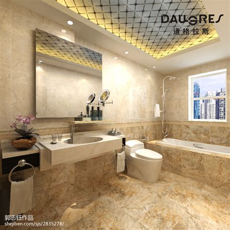 新中源卫生间瓷砖浴室哑光防滑地砖300x600简约现代阳台墙砖6089效果图-陶瓷网