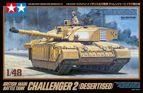 Tamiya 32601 Challenger II British Tank - 1:35 Scale Model Kit, Time ...