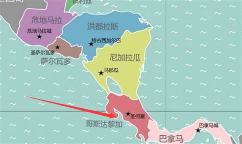哥斯达黎加地图图片
