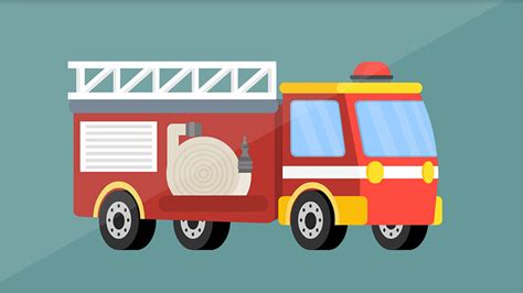 手绘卡通红色消防车png图片免费下载-素材7Nmegqkqa-新图网