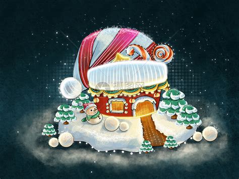 圣诞夜晚下雪户外场景 冬季冬天设计图__海报设计_广告设计_设计图库_昵图网nipic.com