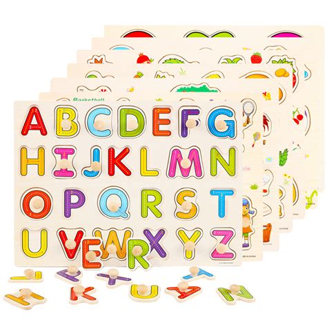 木质玩具 启蒙 早教 益智类 数字 字母 形状拼板拼图 厂家批发-阿里巴巴