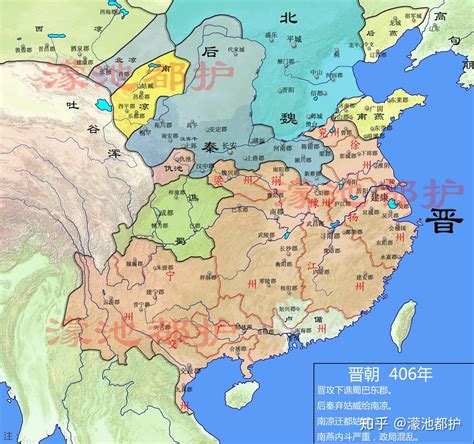 东晋地图图片