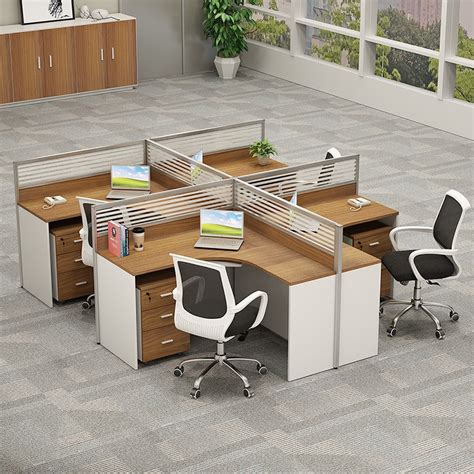 现代简约实木会议桌 职员多人台式电脑桌大型会议长条办公桌-阿里巴巴