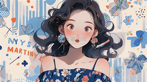 甜美女生头像多巴胺
