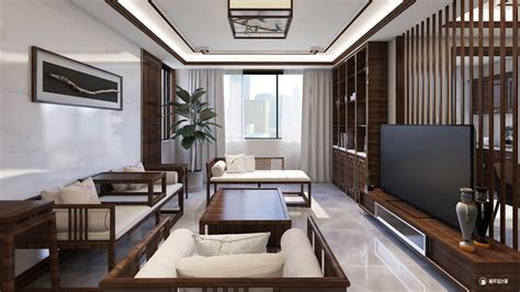 清风 - 中式风格三室两厅装修效果图 - 王楠楠设计效果图 - 躺平设计家