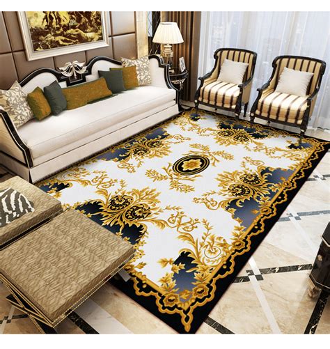 新中式地毯客厅中国风水墨现代轻奢美式茶几垫卧室床边毯欧式北欧-美间设计