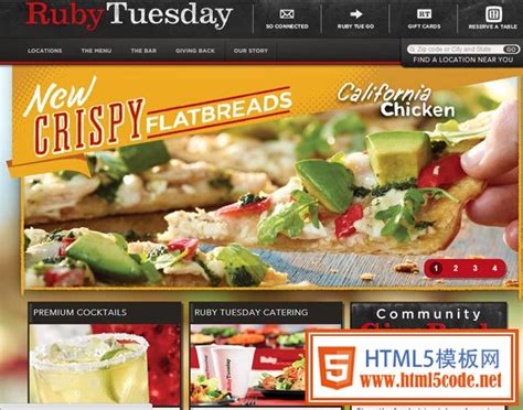 30个美食餐饮类创意网站设计_网页设计-html5模板网