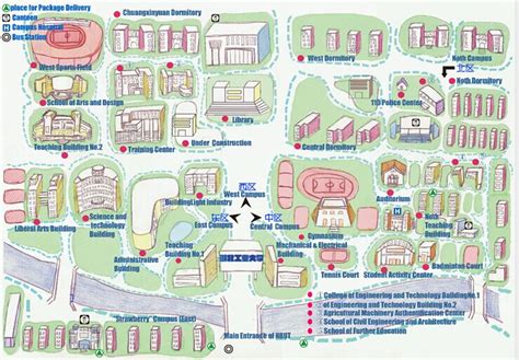 campus map-湖北工业大学国际学院