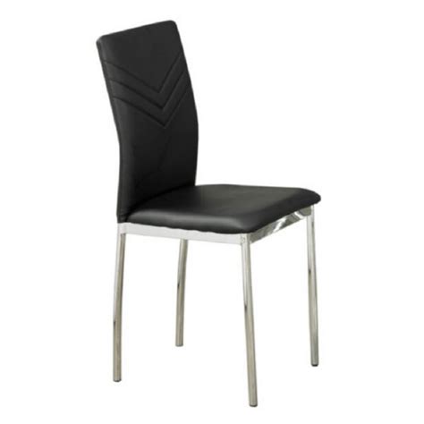 Ivy Bronx Halbur Leather Side Chair in Black | Wayfair