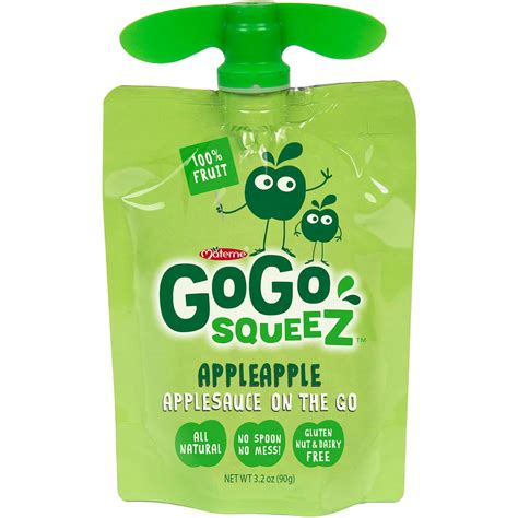 Gogo Squeez Apple Apple On The Go Applesauce, 12.7 oz (Pack of 12 ...