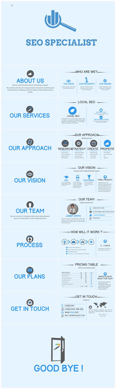 SEO Strategy Infographic Powerpoint Template, Presentation Templates