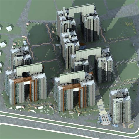 怀化项目3dmax 模型下载-光辉城市