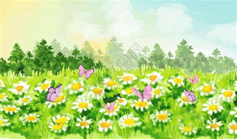 春暖花开gif动图图片-正版gif素材401020307-摄图网