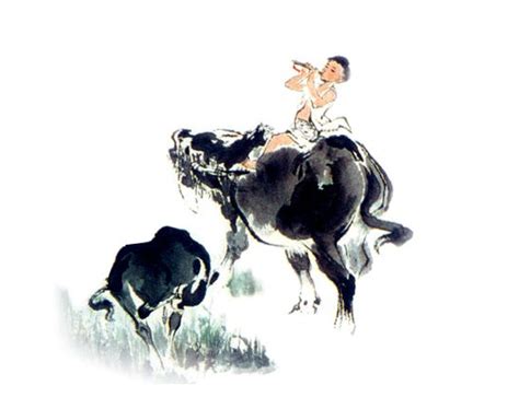 中国风动画古诗《所见》，牧童骑黄牛，歌声振林樾_中国风动画-站酷ZCOOL