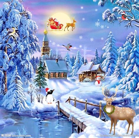 冬日雪地圣诞背景素材免费下载 - 觅知网