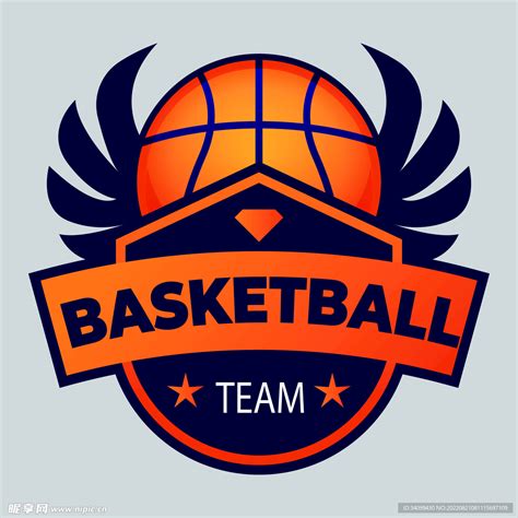 矢量篮球队名队标logo