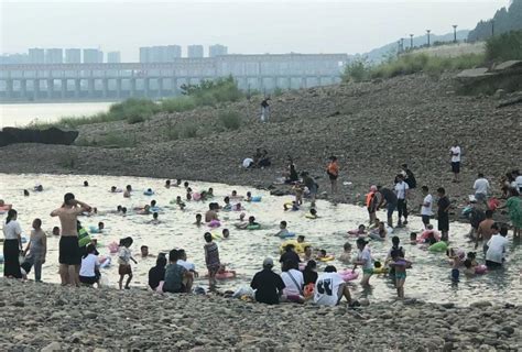 连日来，记者在嘉陵江一桥下方看到，“游野泳”的群众络绎不绝。尽管岸边张贴着“远离江边 禁止游泳”等警示标语，但大家视而不见。