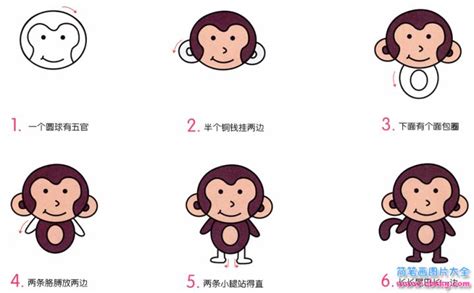 小猴子简笔画画法_怎么画小猴子的简笔画 - 简笔画动物 - 儿童简笔画图片大全