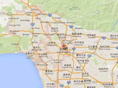 美国洛杉矶地图中文版 - 图片搜索