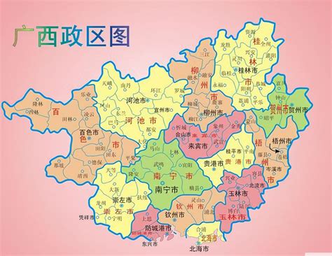 广西行政区划地图图片 广西行政区划地图图片