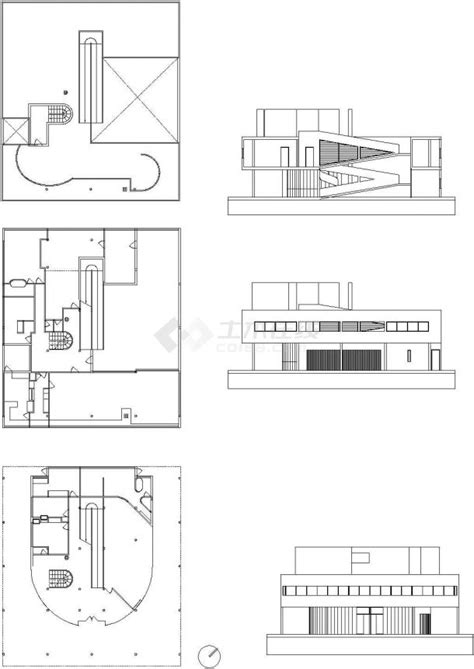 法国萨伏伊别墅（Villa Savoye）- 勒·柯布西耶（Le Corbusier） - 建筑设计案例 - 树状模式