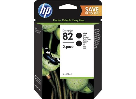 HP 82 2-pack 69-ml Black DesignJet Ink Cartridges - HP Store UK