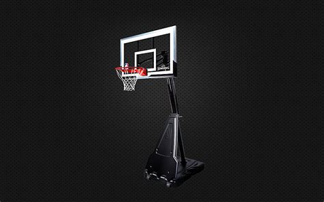 便携式60英寸矩形篮板手摇式螺杆调节篮球架 68562 - 斯伯丁 - 斯伯丁商城