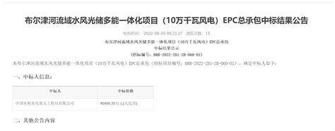 超4.5亿！中国水电五局中标风电EPC总承包项目-龙船风电网
