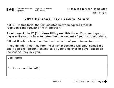 Form TD1 - 2023 - Fill Out, Sign Online and Download Printable PDF, Canada | Templateroller
