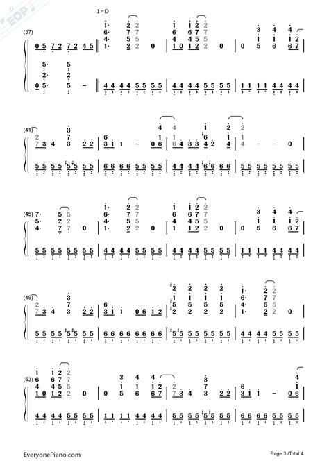 Cha-La Head-Cha-La-龙珠Z OP1双手简谱预览3-钢琴谱文件（五线谱、双手简谱、数字谱、Midi、PDF）免费下载